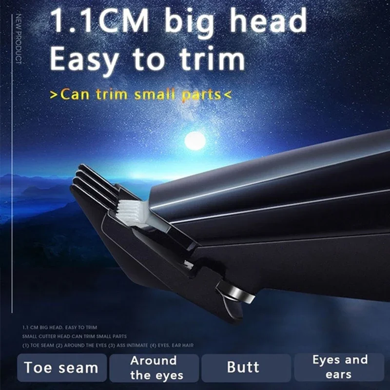 Low-Noise USB Rechargeable Dog Cat Foot Hair Trimmer Pet Grooming Tool Mini Electrical Hair Clipper Shaving Trimming Machine