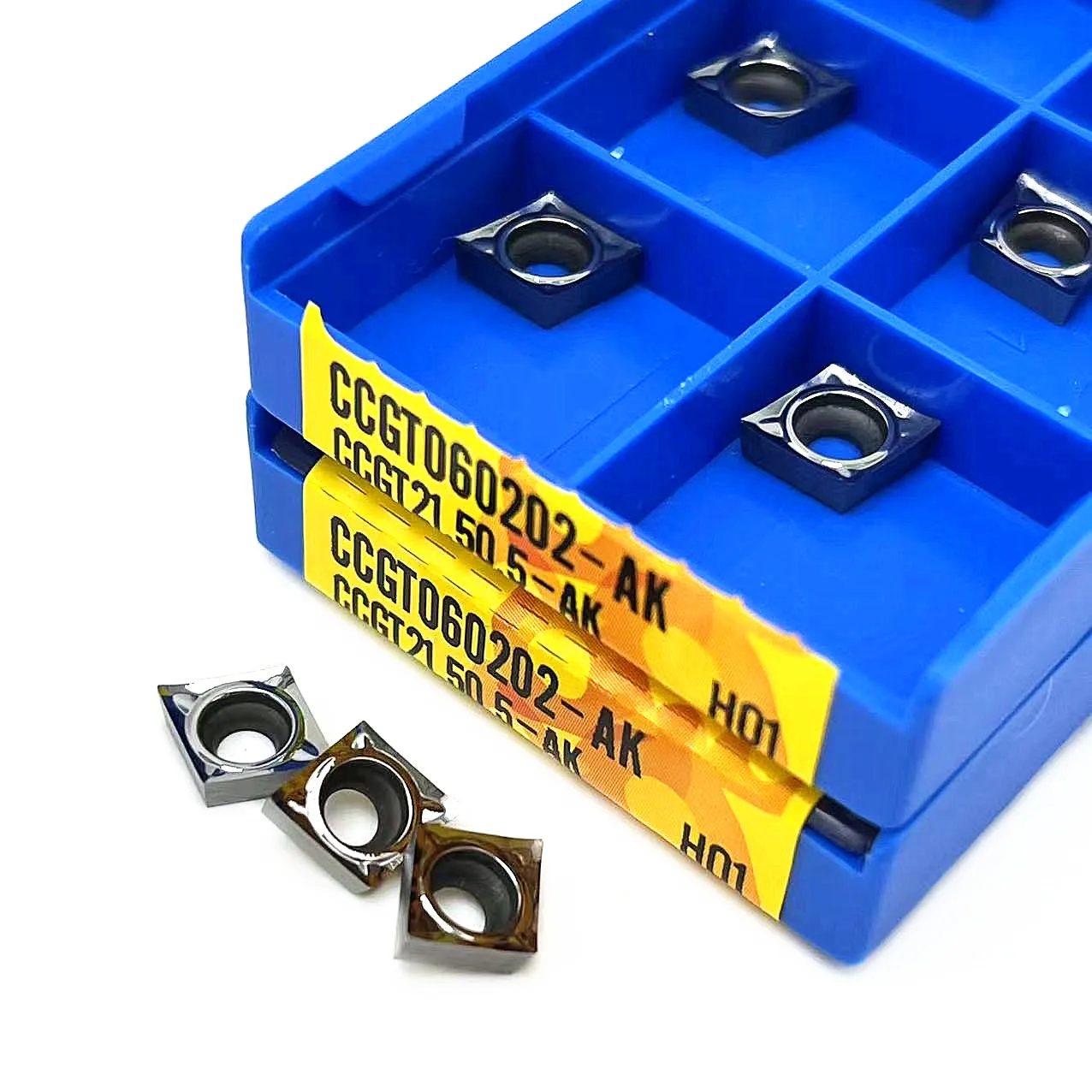 10ชิ้น CCGT060202 AK H01 CCGT060204 AK H01 CCGT060208 AK H01อะลูมิเนียมเครื่องมือกลึงคาร์ไบด์แทรกเครื่องมือ mesin bubut CNC แทรก