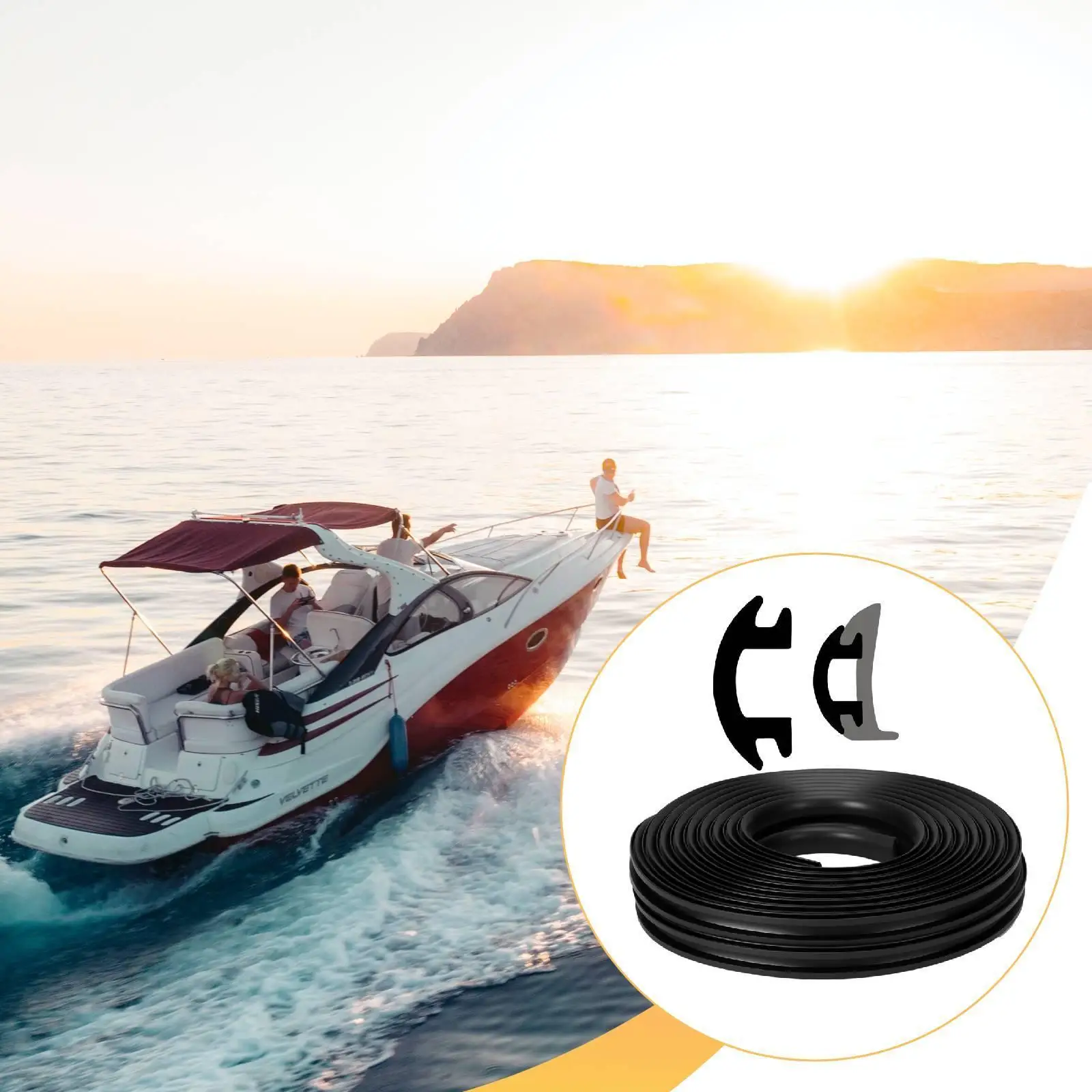 Boat Door Guard Anti Collision Strip Protector PVC 5m for Car Door Edge Protection and Sealing