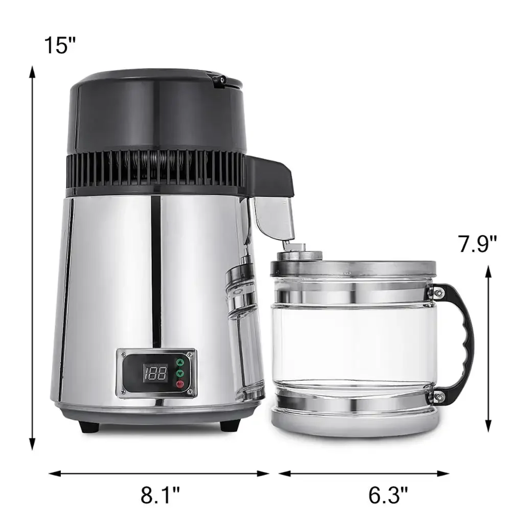 1.5L/H  Home 4L Water Distiller Laboratory Water Distiller