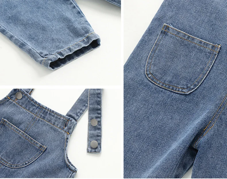 MILANCEL Neue Ankunft Kinder Kleidung Baby Mädchen Jungen Overalls Solide Kurze Stil Kleinkind Denim Overol Overalls – Detail 14