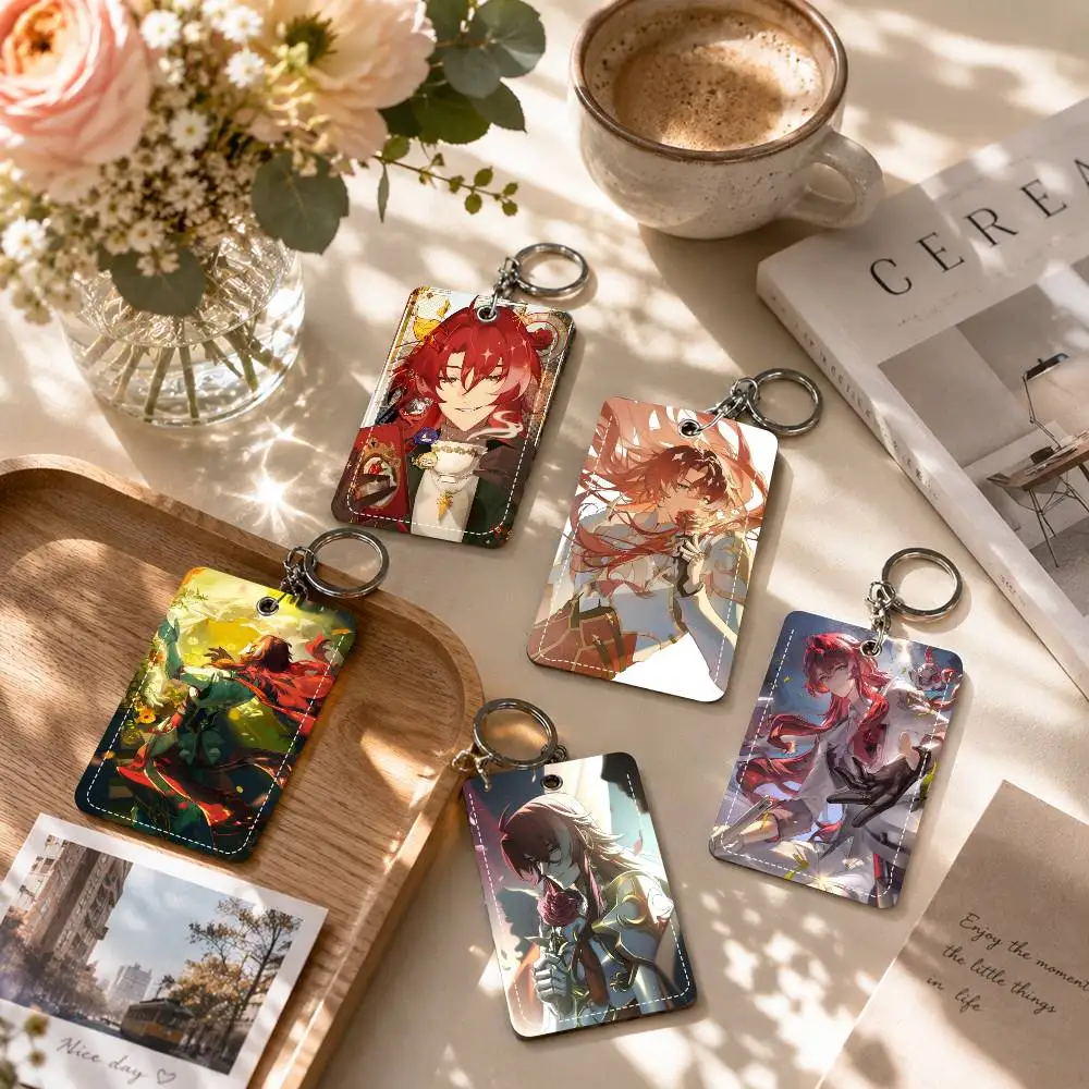 Porta Tarjetas de Anime Honkai Star Rail, Apto para Tarjetas Bancarias, Tarjetas de Metro y Autobús, Cartera, Porta Credenciales, Llavero