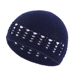 New Handmade Crochet Cap Women Men Prayer Hats Beanie Muslim Hijabs Turban Hat Hollow Out Hip Hop Caps Fashion Knitted Caps