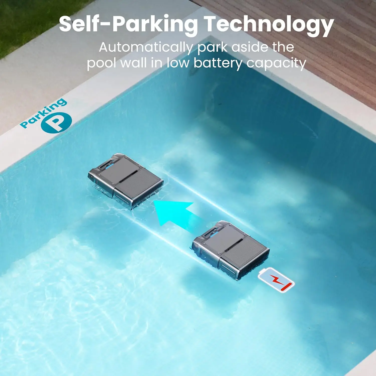 Solar powered pool skimmer, upgraded robot pool surface cleaner with remote control for 24-hour continuous cleaning