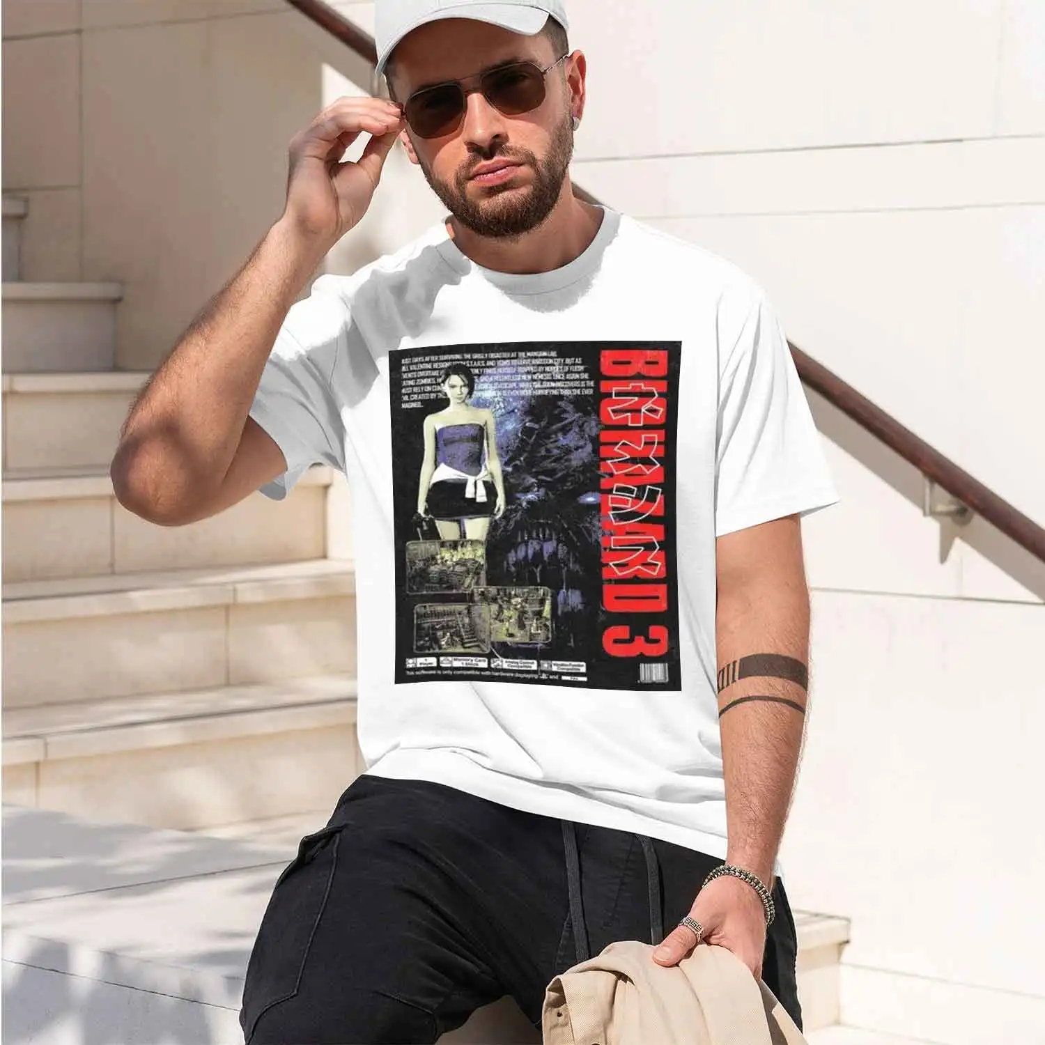 Residents Evils Biohazard 3 T Shirt Washed Short Sve Harajuku T-Shirts Horror Game Fashion Men Women Tops Grh Tops Tees 2026 New