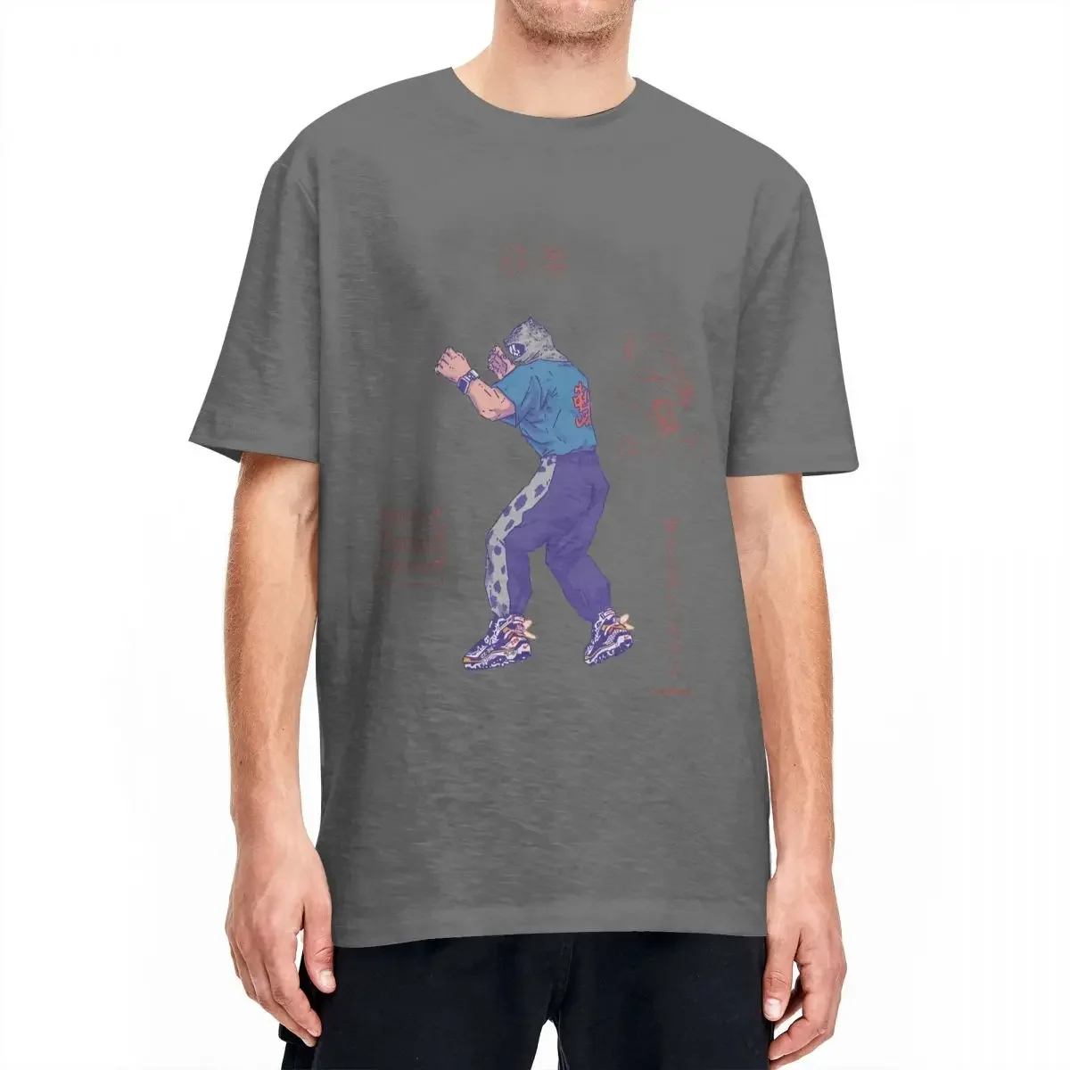 تيشيرتات علوي قطني للرجال ، تيشيرت كلاسيكي قصير الأكمام ، رقبة دائرية ، تيشيرت بنمط الهيبي ، حجم كبير 5XL ، تيكين 8 ، لعبة ساخنة ، الصيف