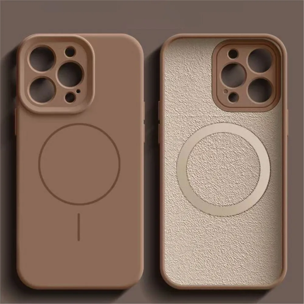 

Оригинальный матовый чехол ярких цветов из жидкого силикона для iPhone 17 Air 16 Plus 15 14 13 12 Pro Max для Magsafe Magnetic Bumper Cover