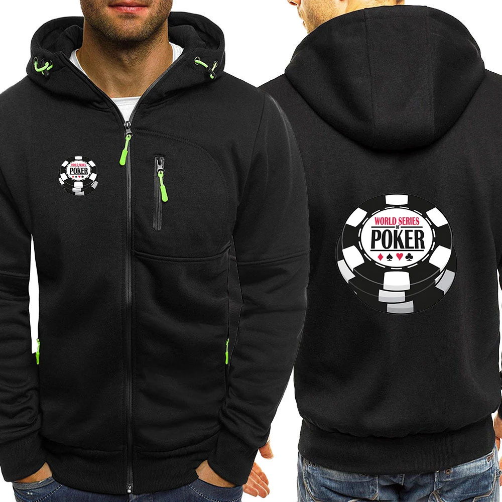 Spring And Autumn Comfortable Constant Temperature Hoodies World Series of Poker Logo Print Sweatshirt Popular Jacket Coat