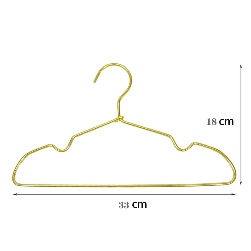 10PCS Dog Hanger Baby Hangers for clothes Clothes Rack Strong Small Wire Pet Hangers for Dog Cat Gold Metal children\'s hangers