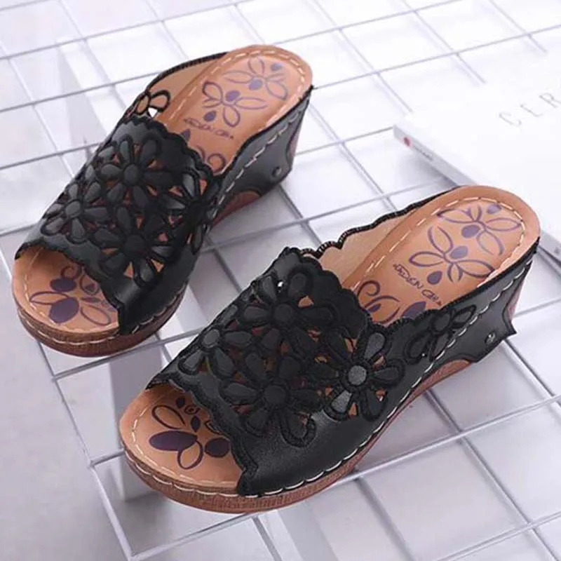 Women's Sandals Platform Shoes Woman Summer Fashion Female Shoes Slip On Wedge Sandals Heel Women Shoes Ladies Chaussures Femme image 5