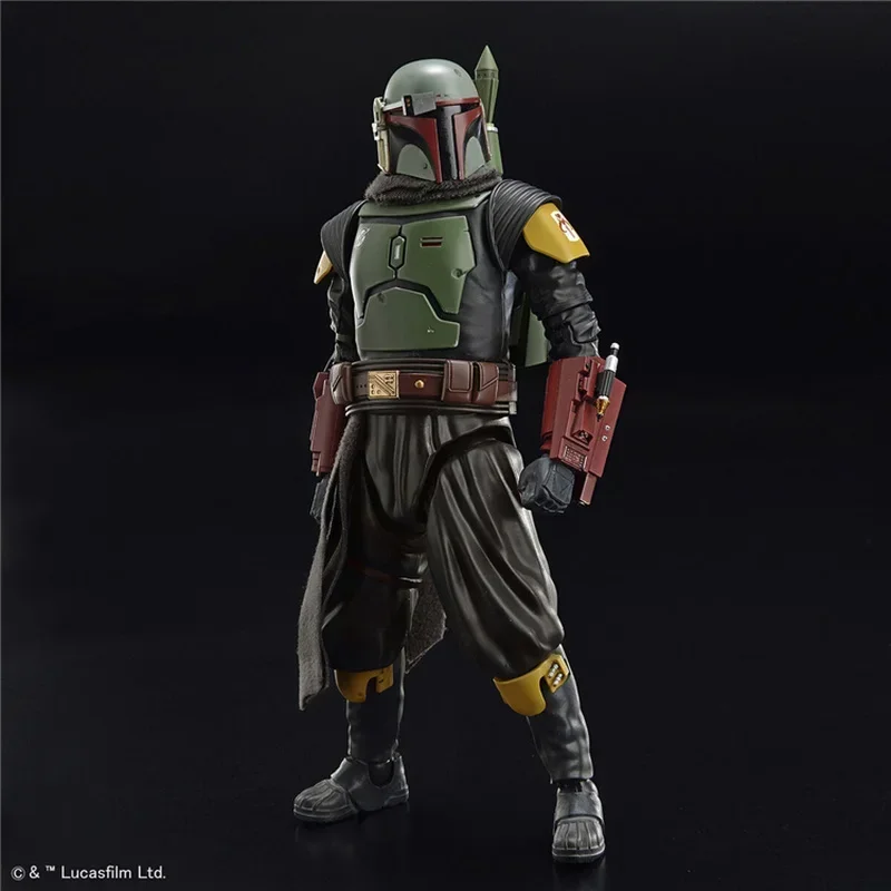 โมเดลตุ๊กตาขยับแขนขาได้อะนิเมะเเท้1/12 Boba Fett ประกอบลายภาพยนตร์สตาร์วอร์ส Bandai ของแท้ของเล่นสะสมของขวัญ