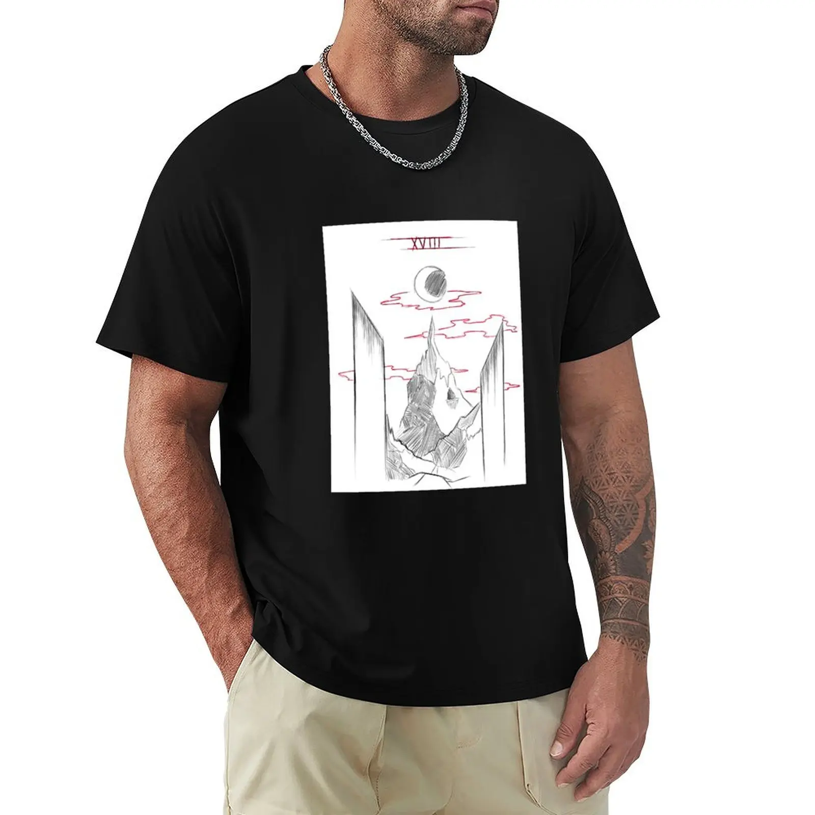 

The Moon Tarot T-Shirt summer shirt customs oversized t shirt mens t shirt