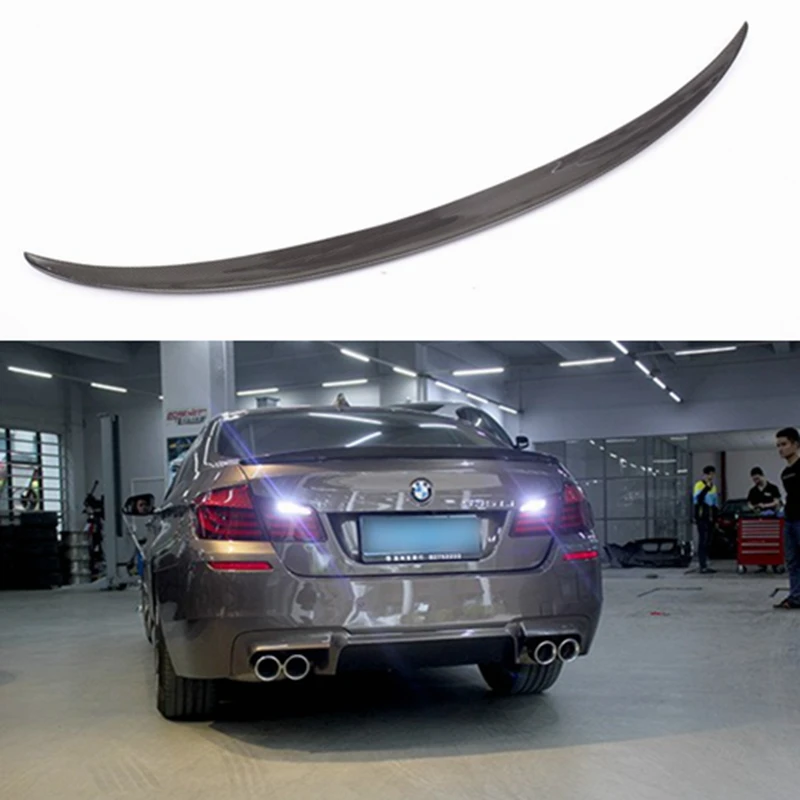 

P Style For BMW F10 Spoiler Performance 2010 - UP 5 Series Sedan F10 Carbon Spoiler F10 M5 Rear Trunk Wings Spoiler Carbon Fiber