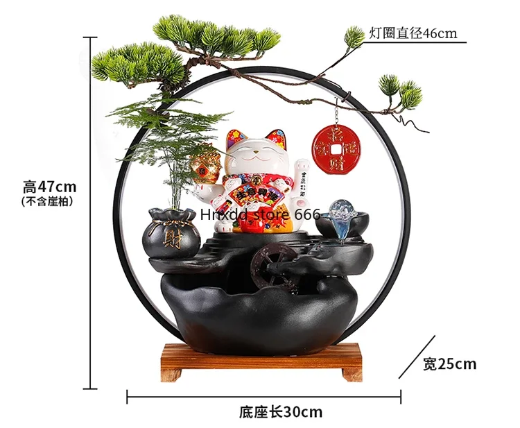 Home Living Room Office Desktop Creative Ceramic Lucky Cat Ornament