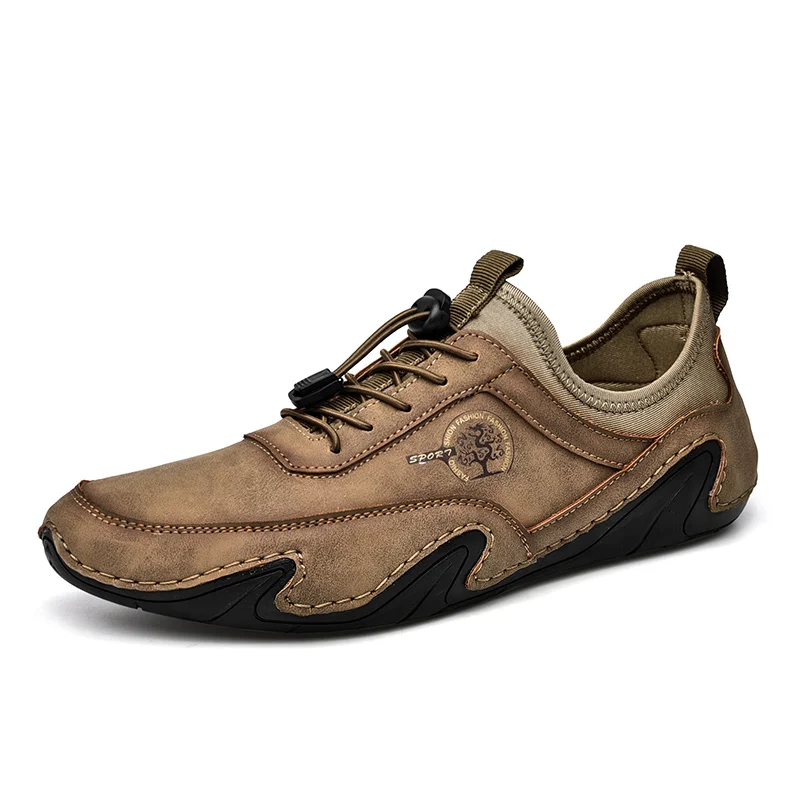 2023 New Men's Leather Shoes Luxury Brand Designer Business Loafers Moccasins Fashion Casual Non-Slip Driving Shoes Big Size 48