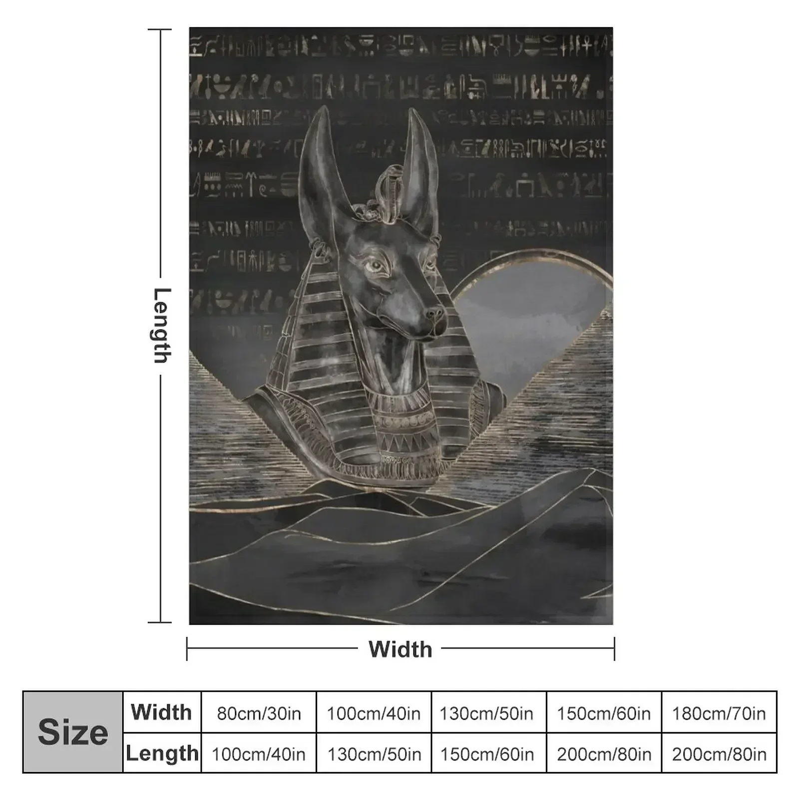 Anubis on Egyptian pyramids landscape Throw Blanket Soft Plush Plaid Extra Large Throw Sofas sofa bed Blankets