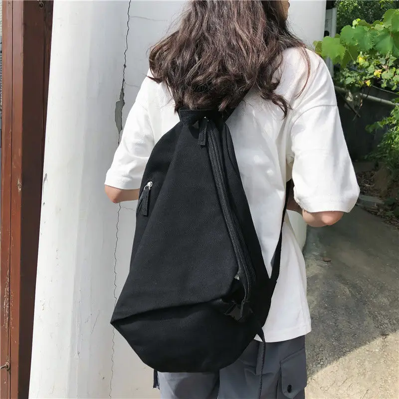 Unisex Solid Backpack Large Capacity Student Rucksack Shopping Bag College School Bag Book Bucket Bags High Street Travel Bags