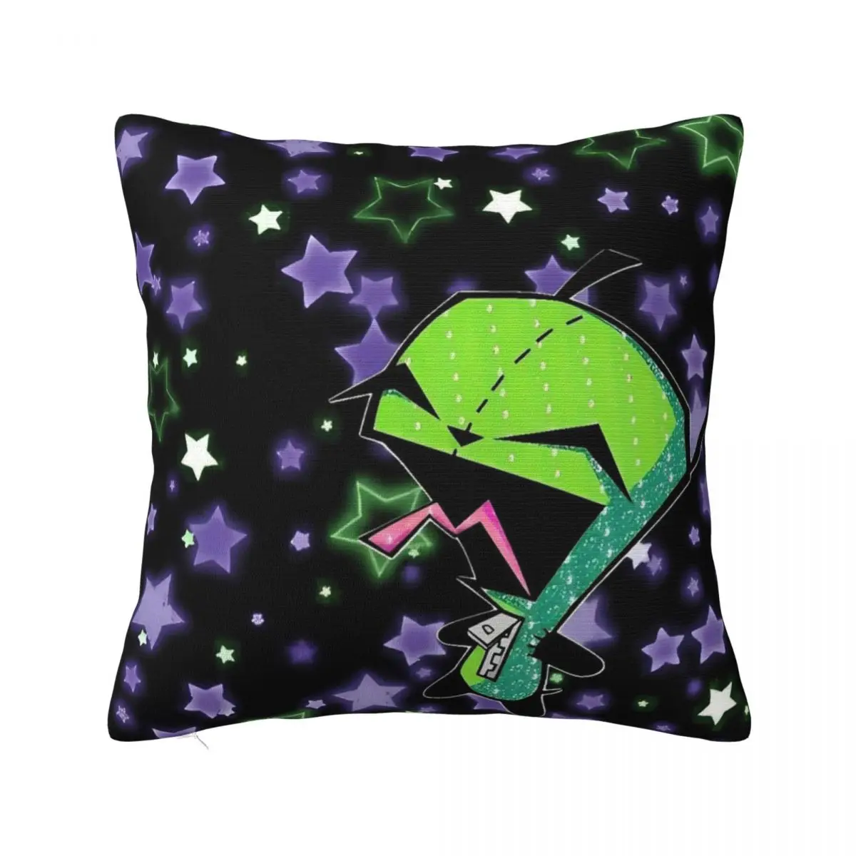 الغزاة Zims لطيف الفيلم وسادة غطاء غطاء الوسادة البوليستر كيس وسادة الرجعية العصرية سادات ل أريكة ديكور المنزل