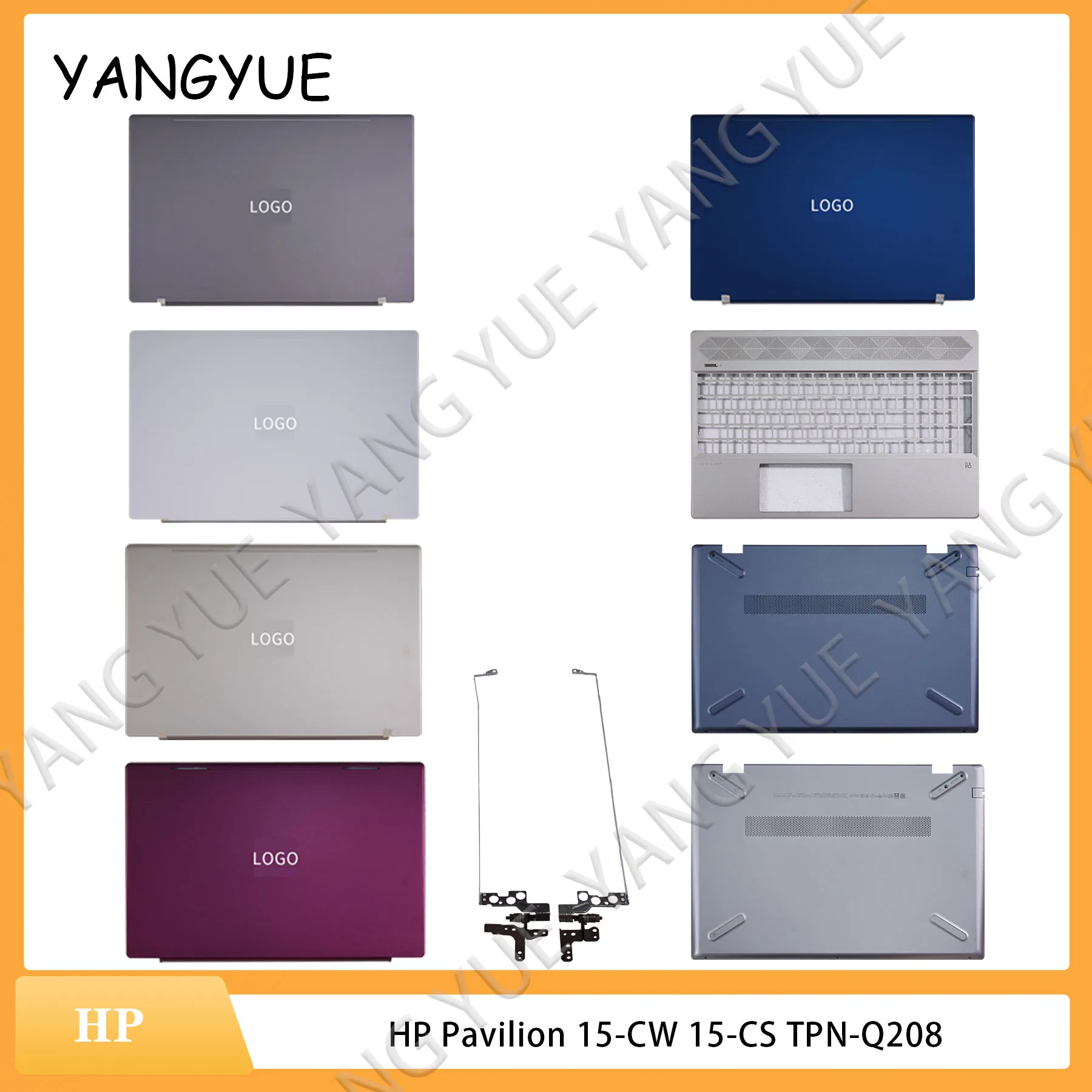 tampa do portatil para hp pavilion 15 cw 15 cs tpn q208 tampa traseira superior tampa traseira lcd base inferior caixa de moldura substituicao shell novo 01