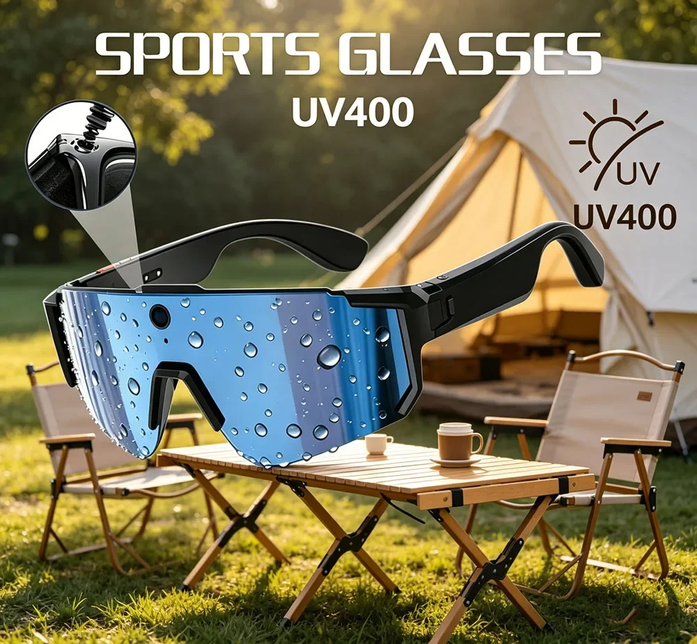 

Trendy 4K Polarized HD 800W Camera AI Smart Sunglasses Bluetooth Call Translation Outdoor Cycling Glasses For Men