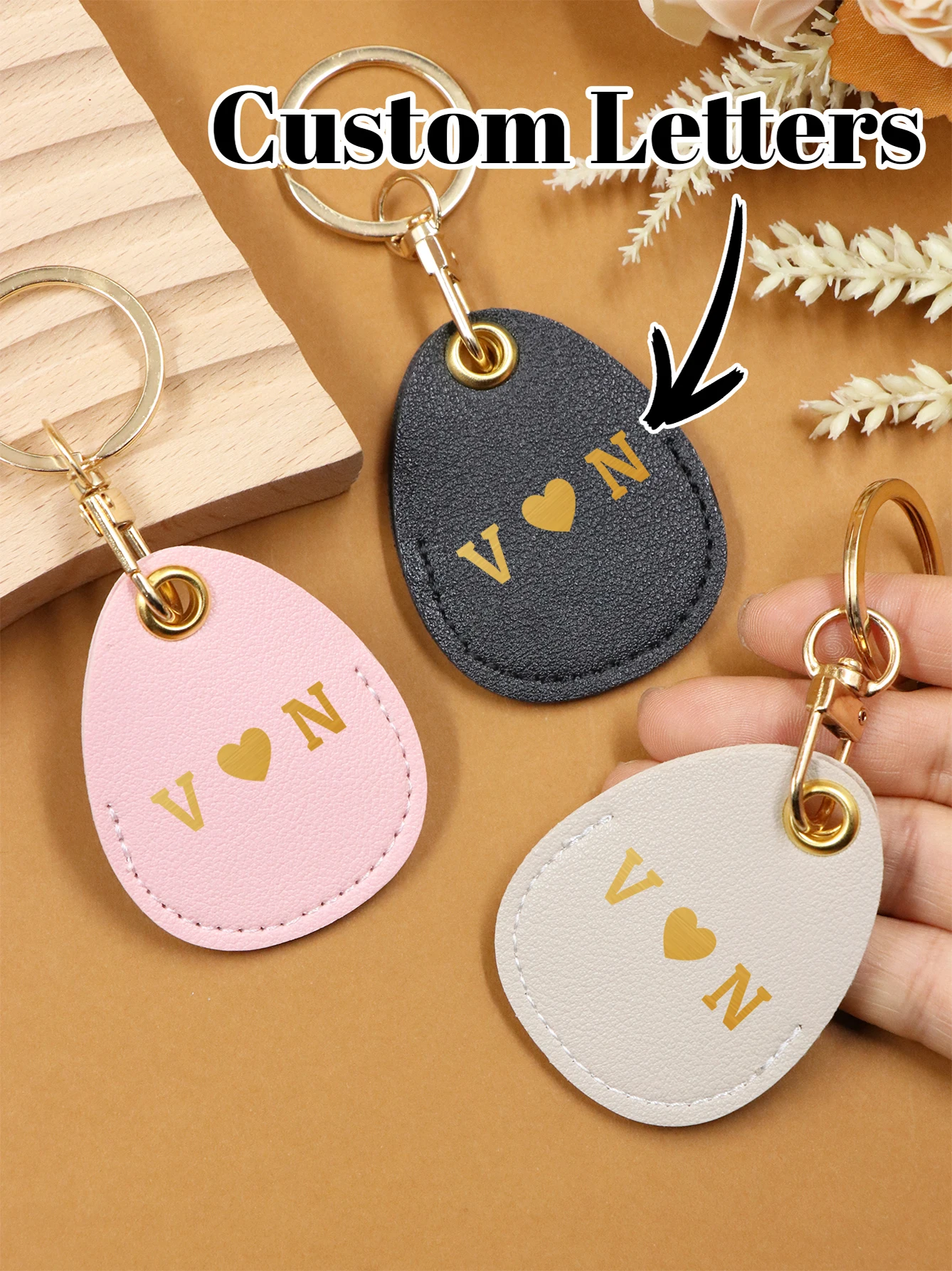 Personalisierter Leder-Schlüsselanhänger, personalisierter Schlüsselanhänger, individueller Schlüsselanhänger, anpassbarer Namens-Gepäckanhänger, Taschenanhänger,