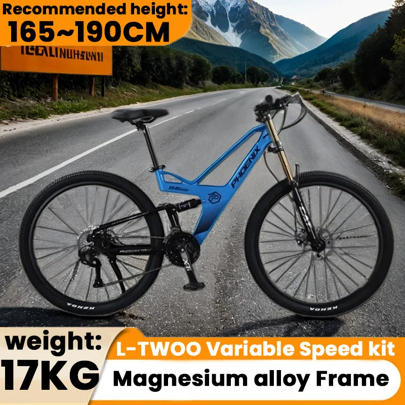 27.5inch Magnesium alloy Mountain bike 27/30speed Double shoulder front fork,internal cable, Lockout Fork off-road MTB Bicycle