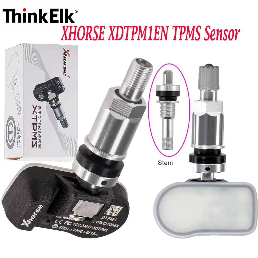 

315MHz 433MHz XHORSE XDTPM1EN TPMS Sensor Work with 4 KEY TOOL PLUS + TPMS ADAPTER Universal for Worldwide Vehicles