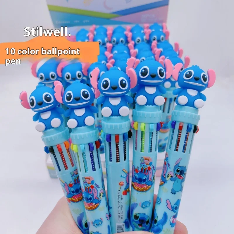 Discount version Stitch Lilo Baby student stationery pen highlighter ten-color ballpoint pen Internet celebrity quicksand pen