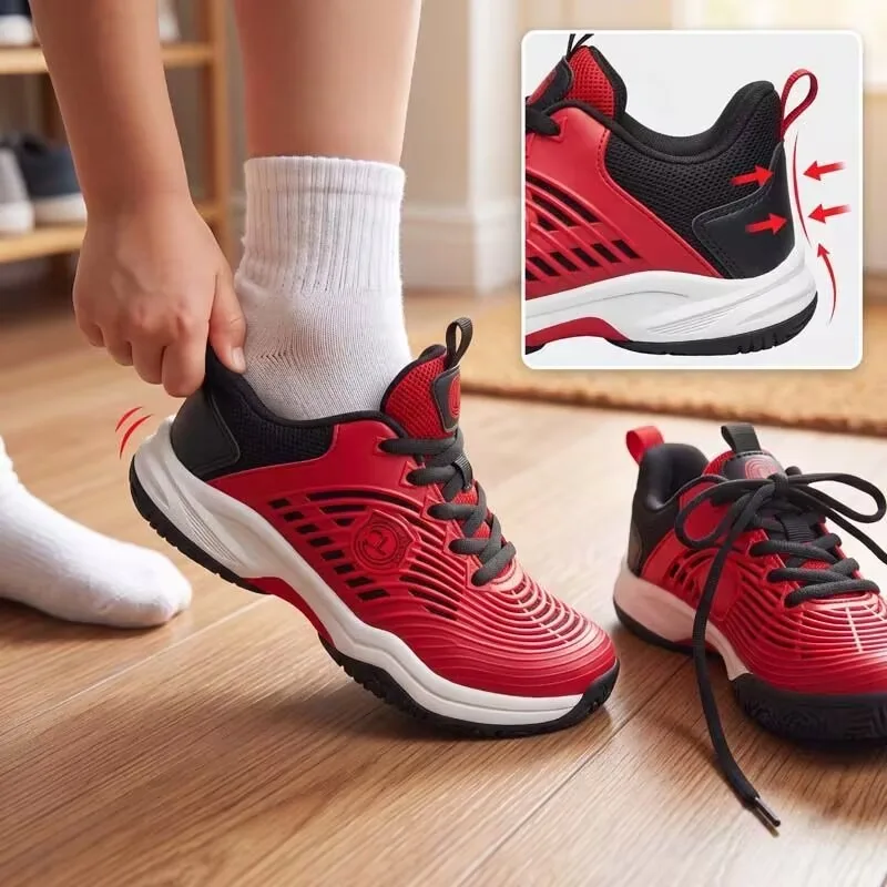 Designer Brand Badminton Shoes Mesh Breathable Tennis Shoes Comfortable Indoor Court Shoe Anti-Slippery Table Tennis Shoe Unisex