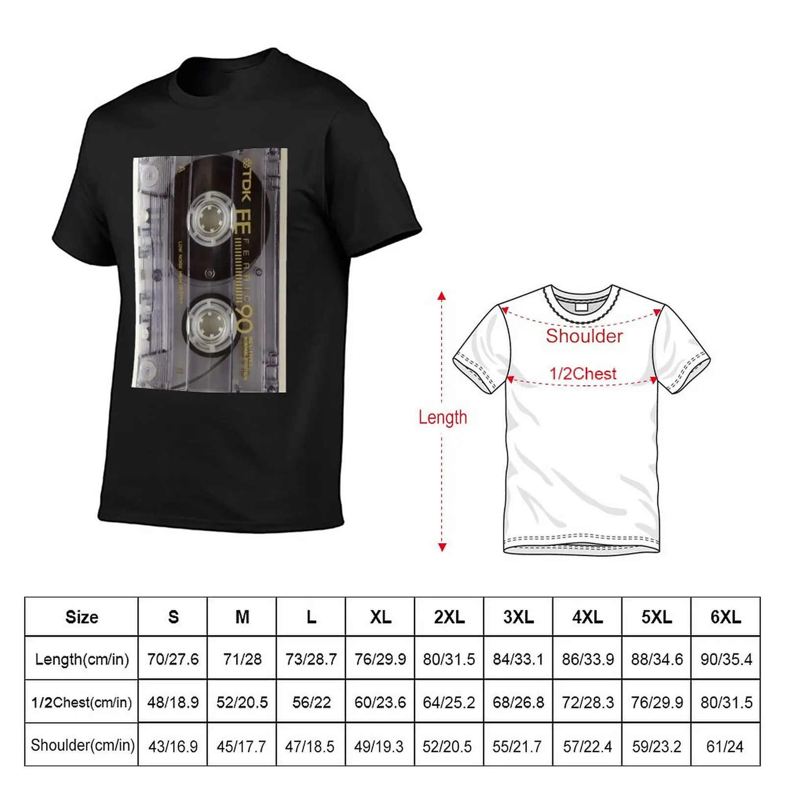 Cassette tape retro - remember those 70s and 80s mixtapes? Cass1 T-Shirt anime figures shirts graphic tee men t shirts