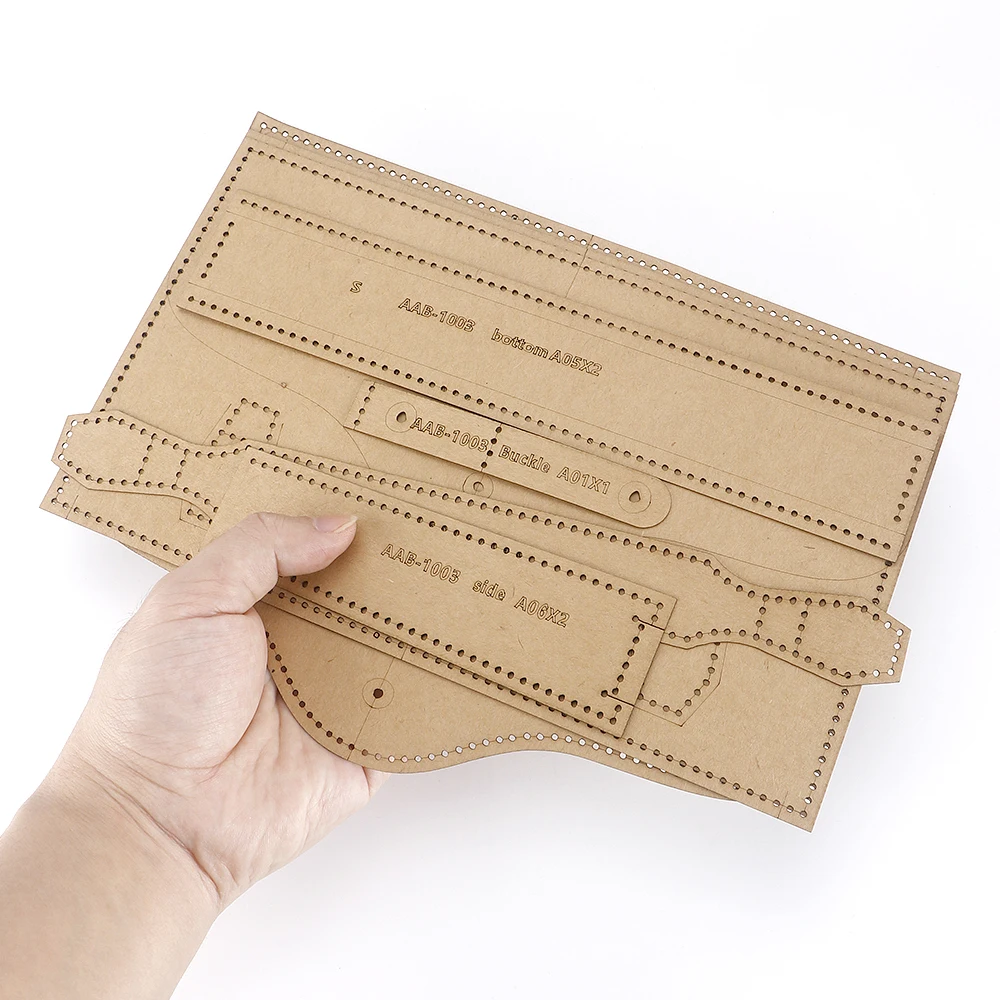 1set DIY Sewing Paper Template, Kraft Paper with Perforated Paper Drawing Mold, Used for Handmade Fashion Handbag/Crossbody Bag - view 4