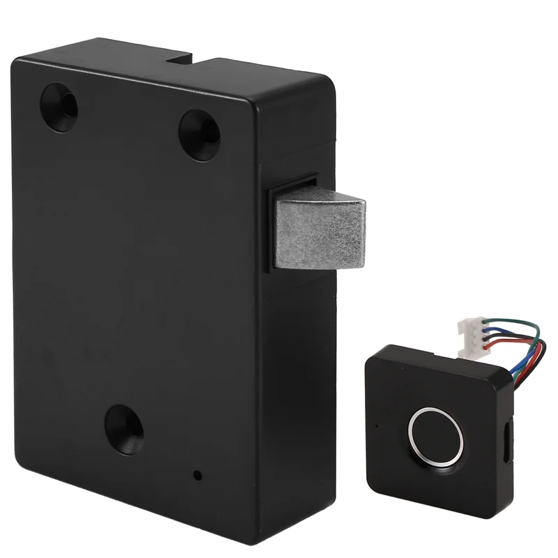 -RRKK Biometric Fingerprint Lock Black Keyless Cabinet Lock Smart Drawer Locks(Equipped With A Control App)