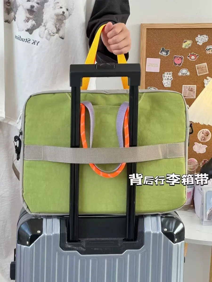 Borse a tracolla portatili per pendolarismo portatile a doppio uso da donna di grande capacità con tracolla a blocchi di colore giapponese da 16 pollici