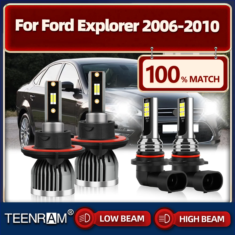 

240W Canbus LED Lamps 40000LM Car Headlight Bulbs 6000K Plug and Play Fog Lights For Ford Explorer 2006 2007 2008 2009 2010