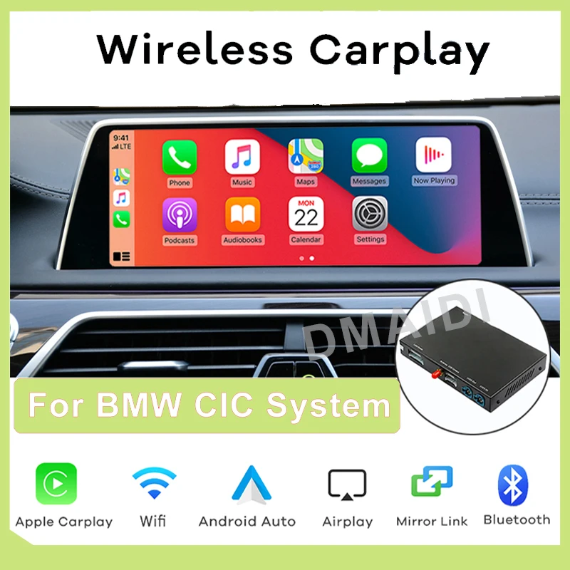 

Mirror Link Module Box Decoder For BMW E60 E70 E71 E84 F01 F02 F07 F10 F11 F25 F26 F30 CIC System Wireless Carplay Android Auto