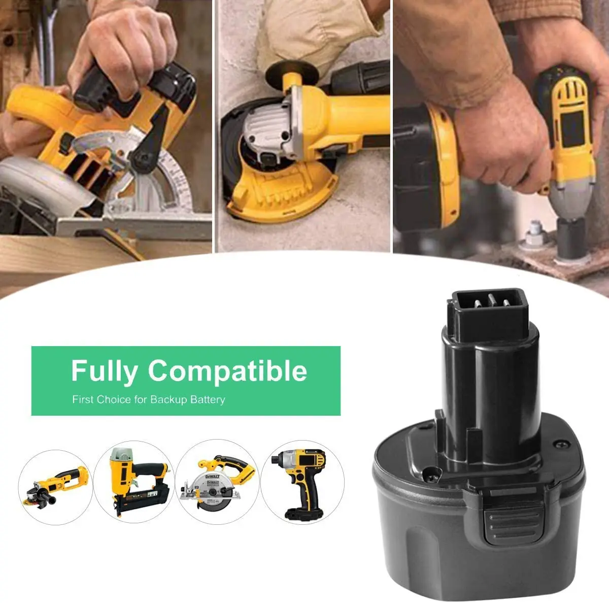 Imagem -06 - Bateria Compatível com Dewalt Dw9057 De9057 De9085 Dw920k Dw920k2 Dw925k Dw925k2 Dw968k De9057 3600mah 7.2v