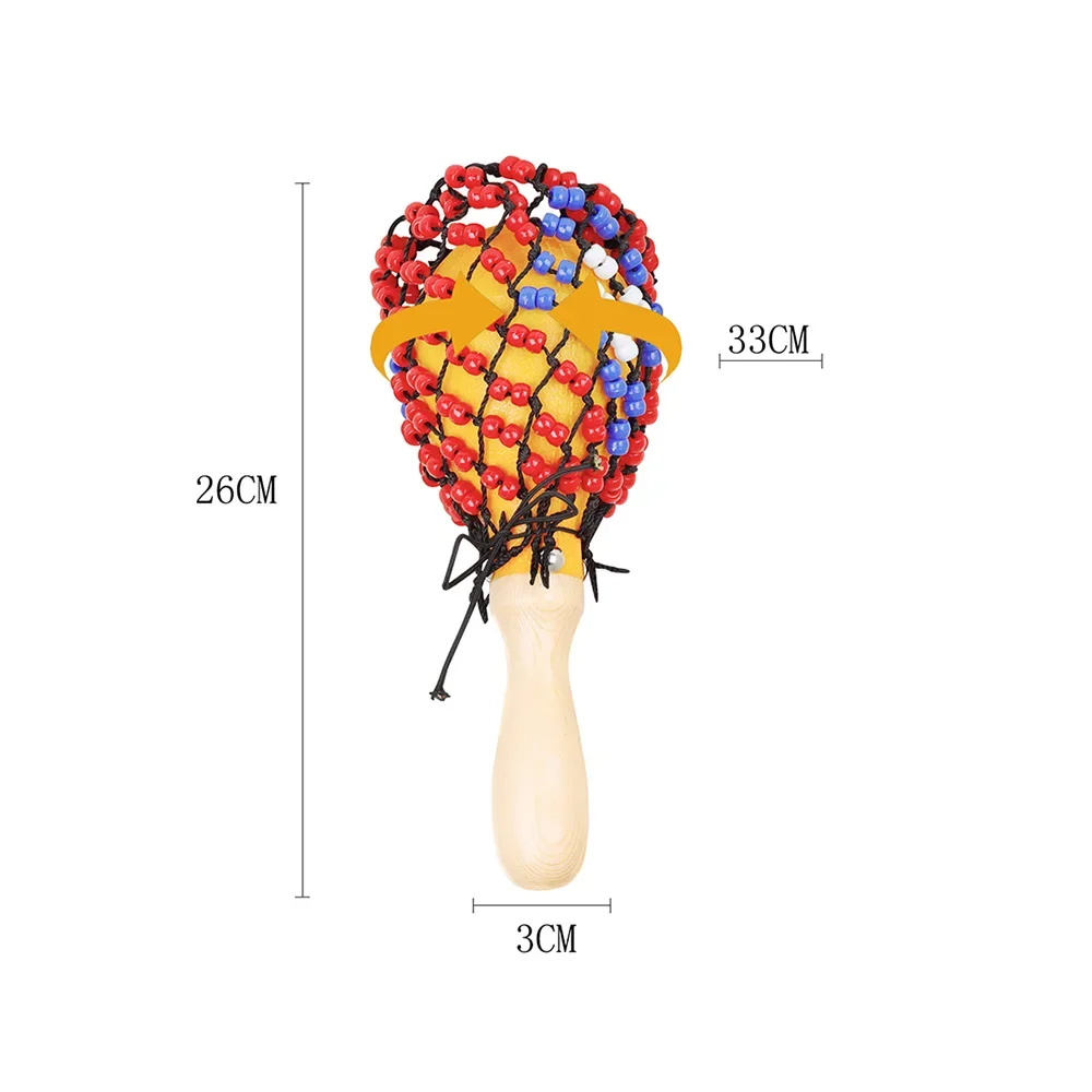 전문 구슬 그물 모래 망치, 손으로 흔드는 탬버린 모래 망치, 유아 나무 모래 망치, 1 쌍