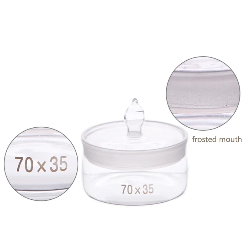 1pcs Flat Weighing Bottle Laboratory Glassware Watch Movement Spare Parts Box Watch Oil Washing Tank Movement Repair Pot