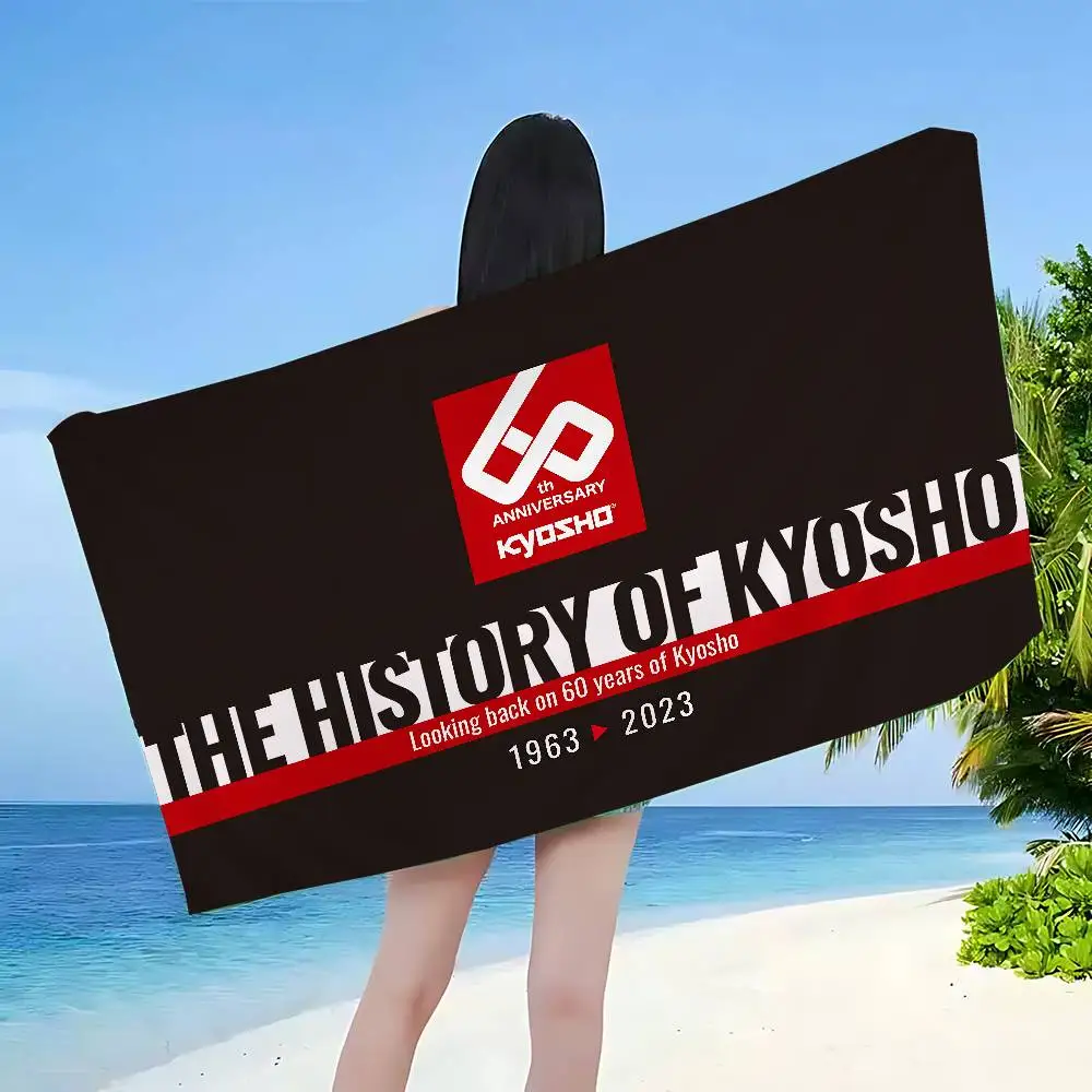 Kyosho Japan RC Logo Beach Towel Colorful Bath Towels for Girl Microfiber Quick Dry Custom Sand Free Beach Yoga Spa Gym Pool