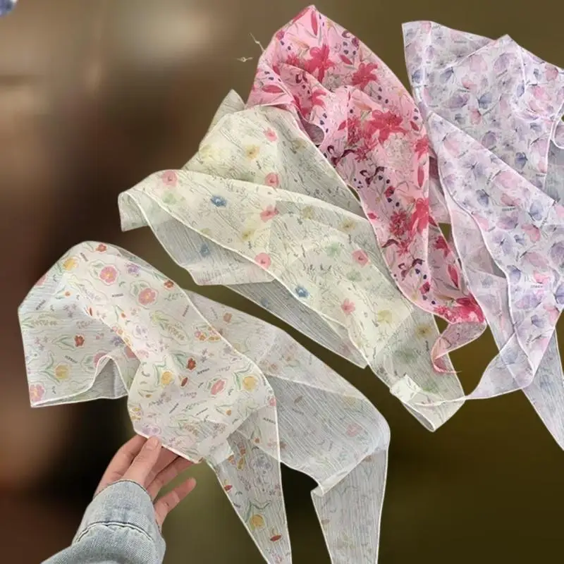 عصابات رأس نسائية على شكل زهور - عصابات شعر عمامة رفيعة قابلة للتنفس للفتيات - غطاء رأس أنيق لإكسسوارات الشعر