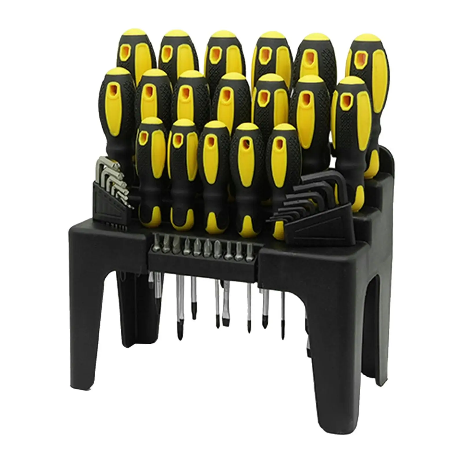 44 Piece Screwdriver Set Hand Tools Versatile Home Use Easy to Use with Rack