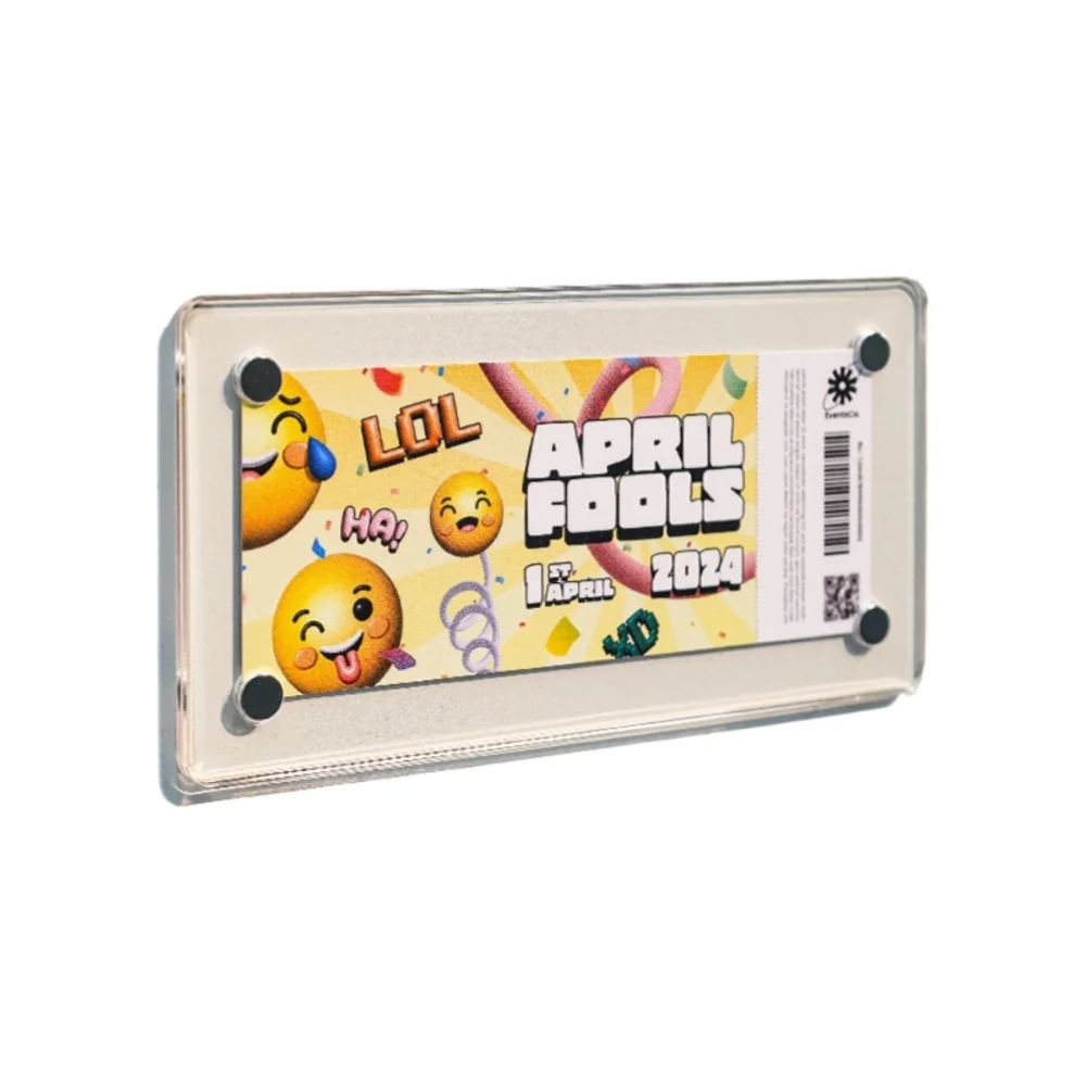 Magnetic Refrigerator Sticker Train Ticket Holder Transparent Photo Storage Frame Ticket Stub Magnetic Clip Acrylic Card Holder