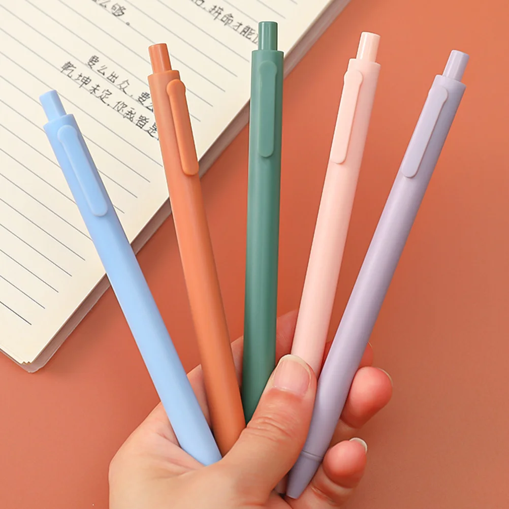 

15pcs Ink Retractable Writing Office Press Signature Pen Type Abs Student Business Retractable Pen Cute Pens