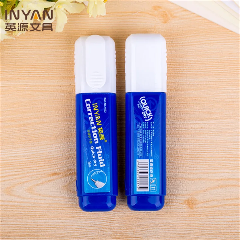 Quick Drying Correction Fluid 8ml Large Capacity Strong Coverage Correction Fluid Student Writing Error Correct School Supplies