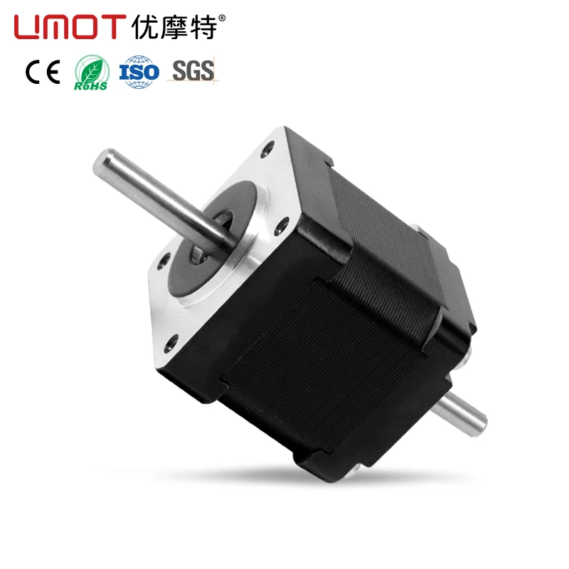 UMOT Nema14 Dual-Shaft Stepper Motor 35X38.5mmHigh-Precision 1.8degree DC1.0A  250mN.m 2phase Positioning for 3D Printer Machine