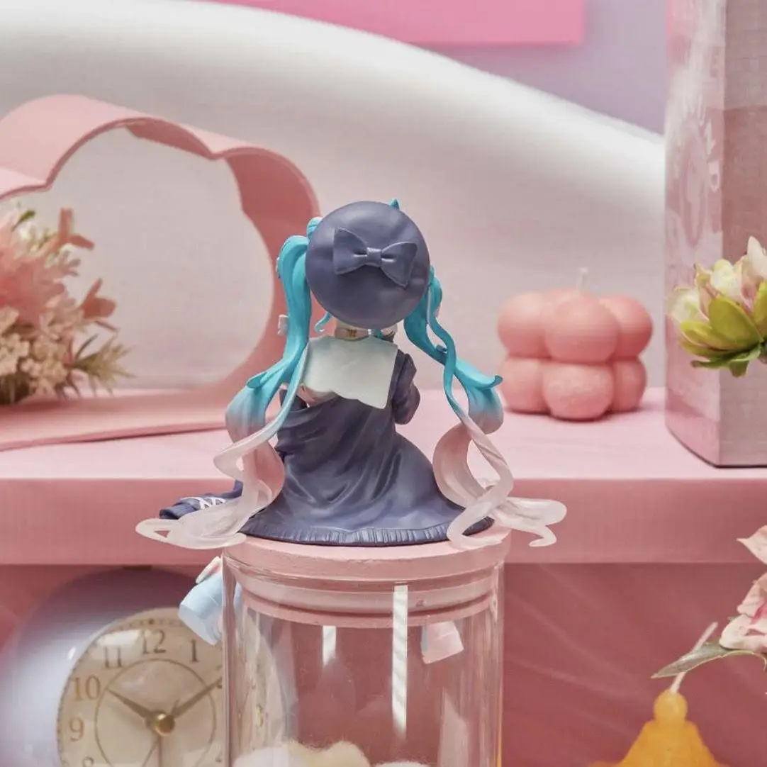 Nowa figurka anime Hatsune Miku Różowa pozycja siedząca Sakura PVC Figurka akcji model zabawka dekoracja kolekcjonerskie prezenty