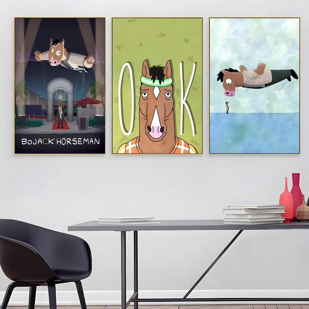 Funny BoJack Horseman Painting Calligraphy Paper Print Home Living Room Bedroom Entrance Bar Cafe Art Decorative Paintings