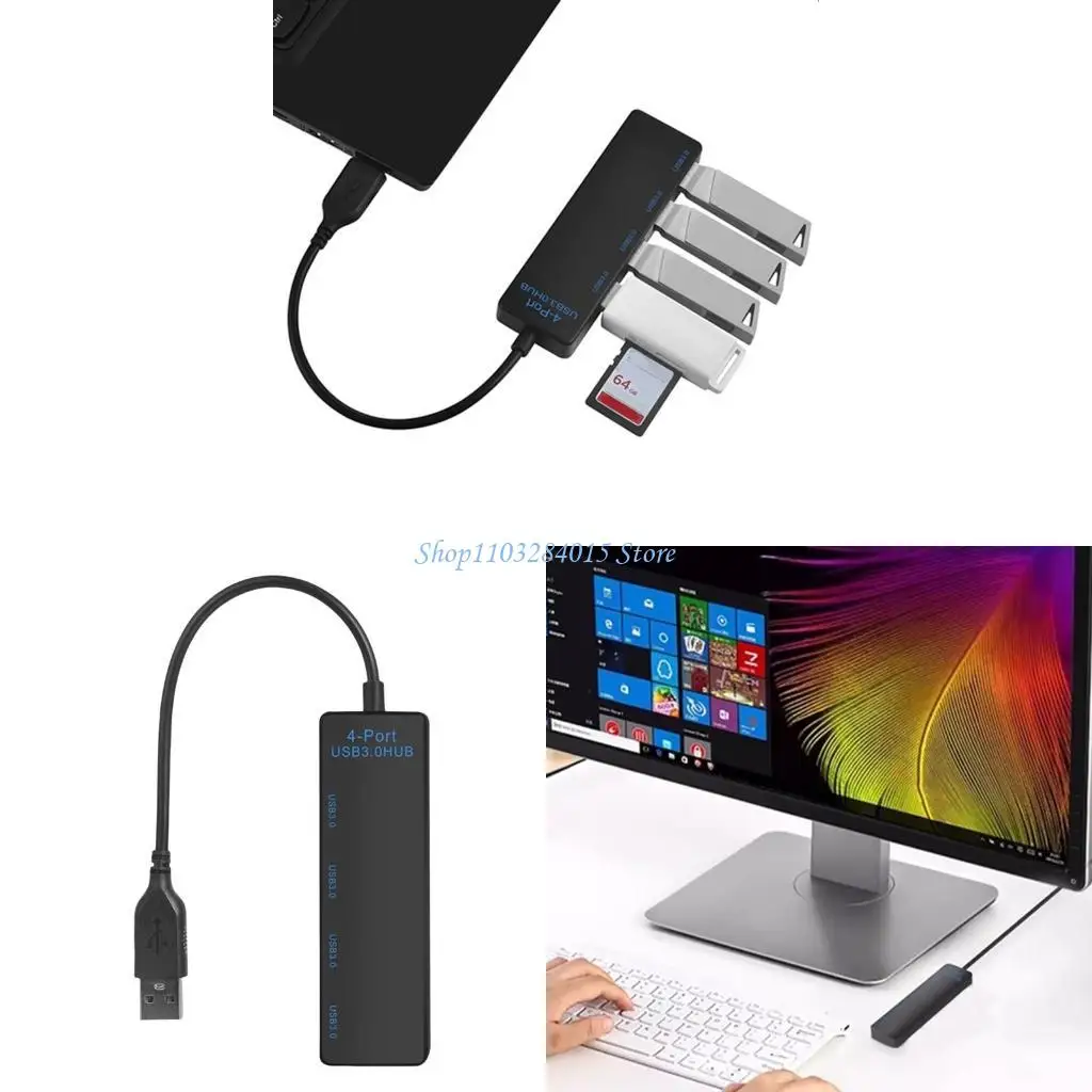 

R6FF Compactly 4Port USB3.0 Hub USB Splitter for Efficient Connection of Peripherals on PC and for Professional Use