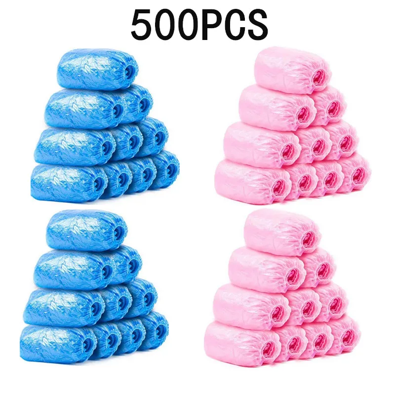 Розовые-полиэтиленовые-мягкие-бахилы-100-200-500-шт-одноразовые-водонепроницаемые-нескользящие-пластиковые-чехлы-для-ног-для-домашнего-использования