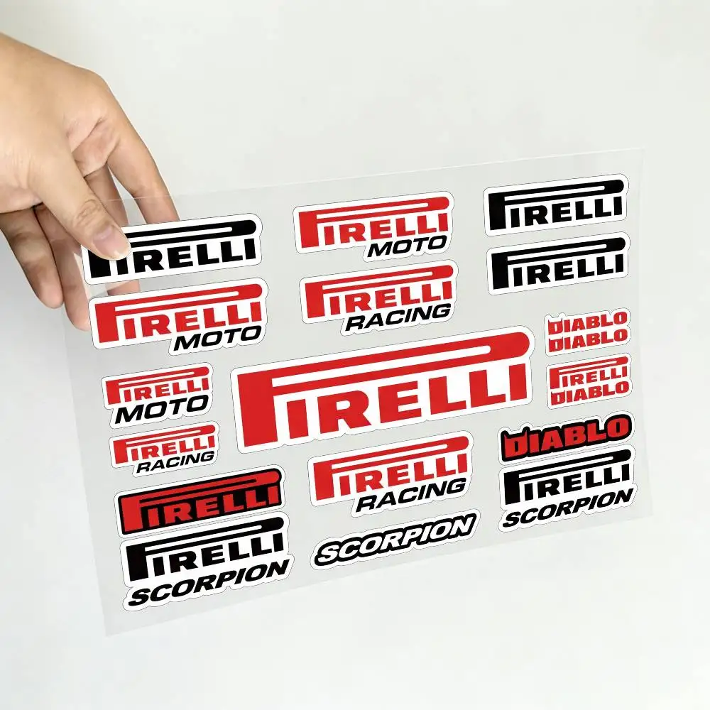 FOR PIRELLI High Visibility Reflective Waterproof Decal Scratch Hide Sticker Fit Car Motorcycle Helmet Refrigerator